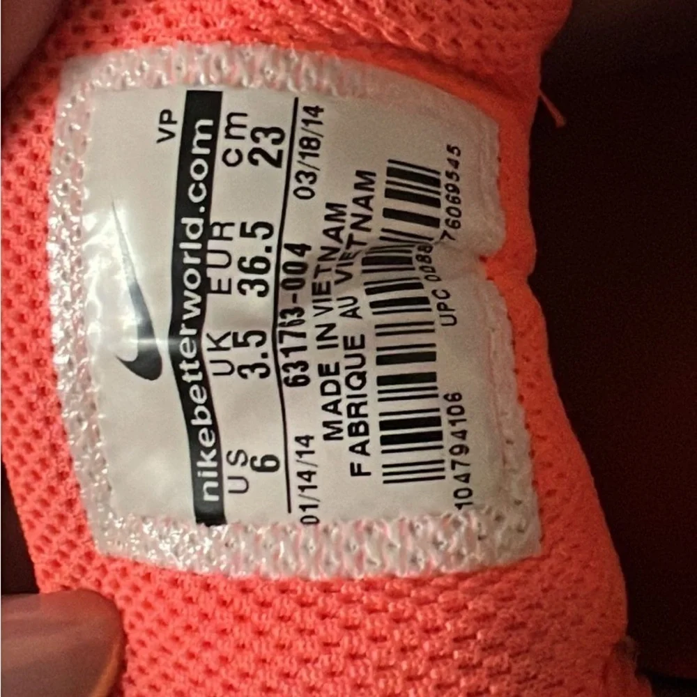 Nike Gray and Orange Athletic Shoes with Air Cushion